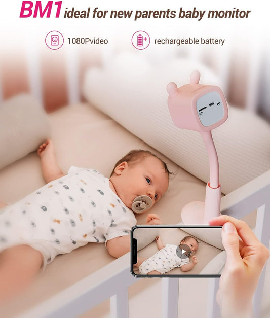 EZVIZ BM1-RA 1080P Wireless Baby Monitor – Smart Cry & Motion Detection, IR Night Vision & Two-Way Audio