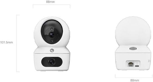EZVIZ H7c Dual 2K⁺ & 2K⁺ Dual-Lenses,Pan & Tilt, Panoramic View, Smart Color Night Vision,Two-Way Talk, Auto Smart Tracking